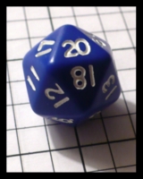 Dice : Dice - 20D - Unknown Blue with White Numerals 20 over 18 - FA collection buy Dec 2010